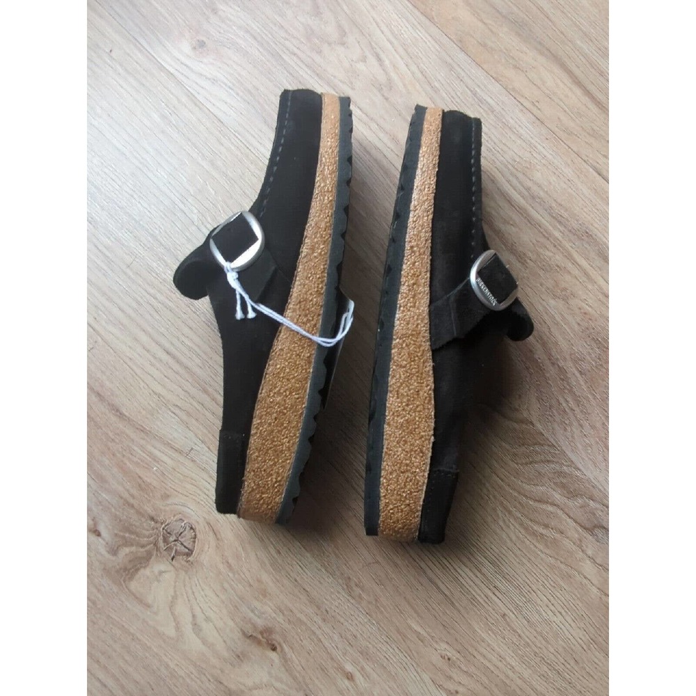 Birkenstock Buckley Suede Clogs Mules Black - Picture 12 of 15